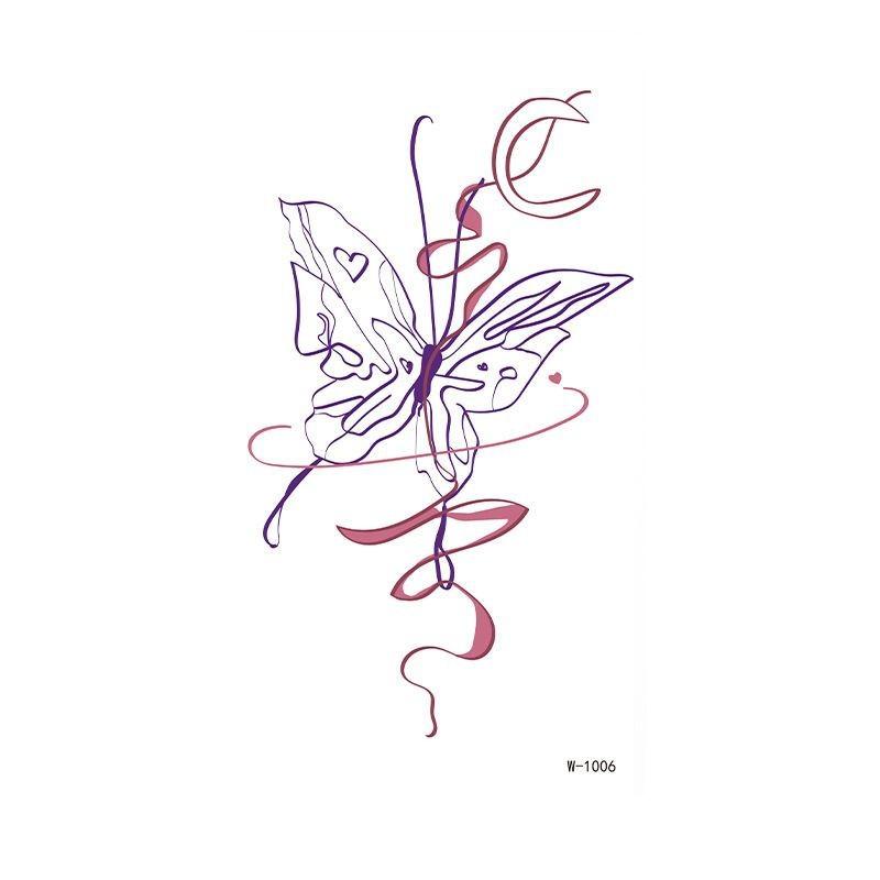 Cartoon Tattoo Sticker Waterproof Butterfly Tattoo Sticker Cute Little Fresh Temporary Tattoo Tattoo