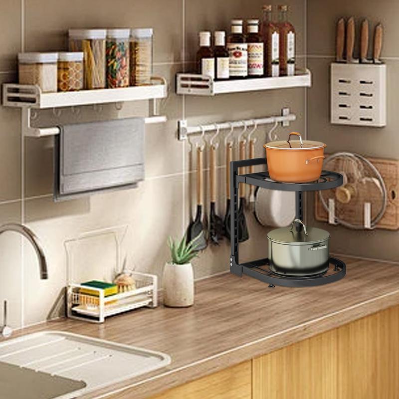 Kitchen Pot Organizer Rack Sink Standing Shelf Multi-layer Pot Storage Rack Household Cabinet Frying Pan Organizer Bowl Shelf
