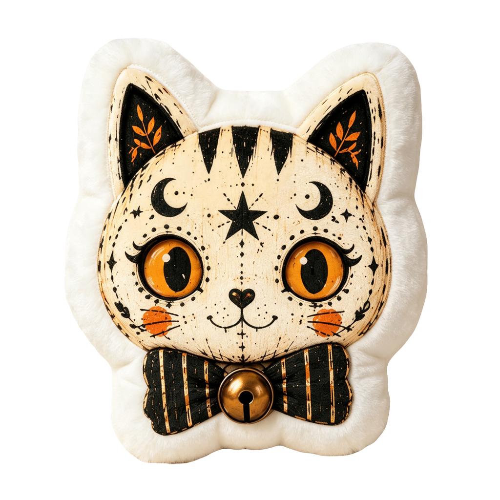 Vintage Halloween Double-Sided Print Novelty Shape Throw for Couch Decor