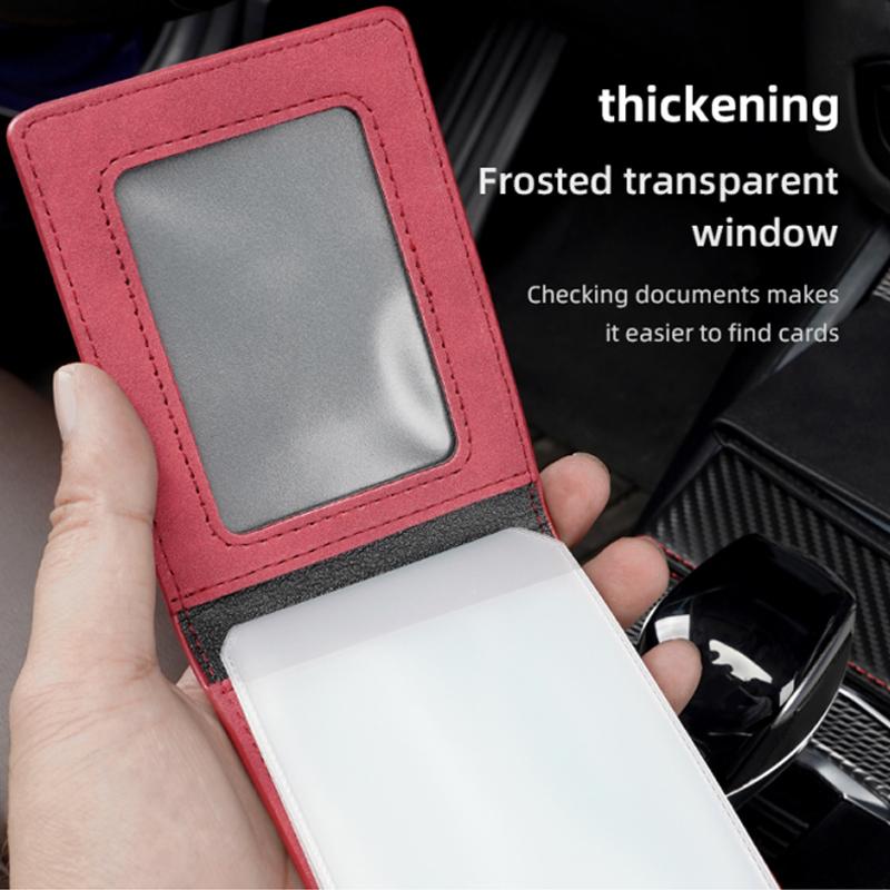 Volvo Car Driver's License Card Holder Suede Card Storage Bag For V60 V40 XC90 S60 C30 XC60 V50 V70 S90 Olestar AWD XC40 S80 V90