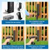 1/2 Pcs Heavy-Duty Steel Fence Post Repair Kit with Ground Anchors - Black, Ideal for Wooden & Metal Fences,Column Repair Kit