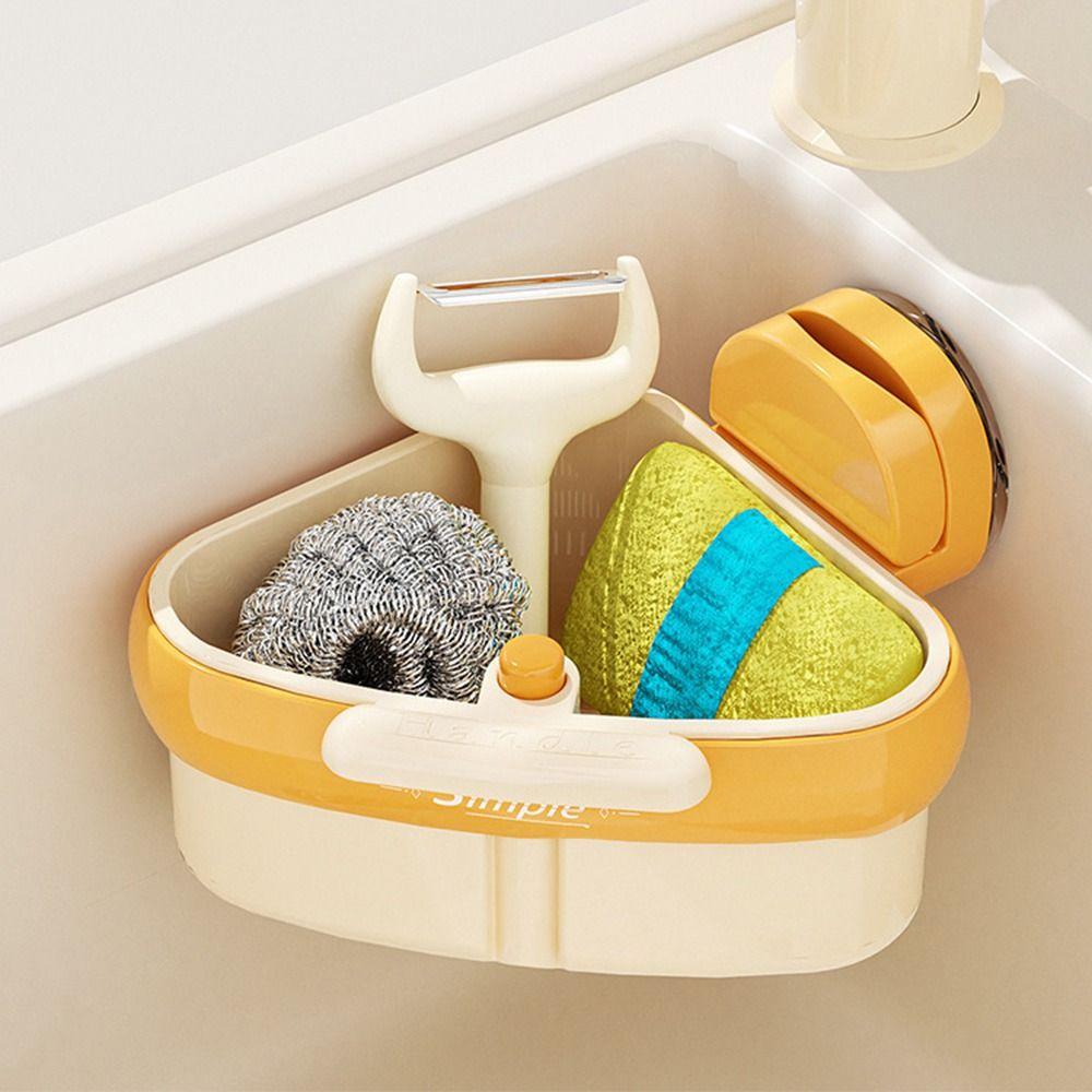 Suction Cup Kitchen Garbage Filter 2 in 1 Automatic Dumping Filter Basket  Household