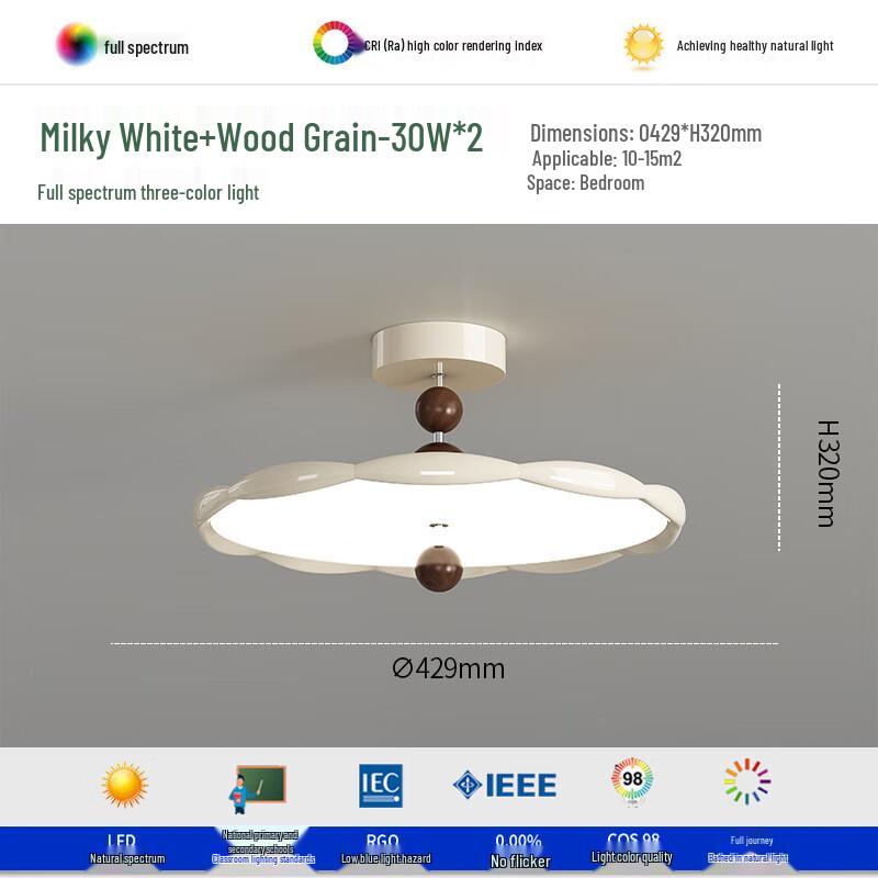 Pailide Cream Log Style LED Ceiling Lamp