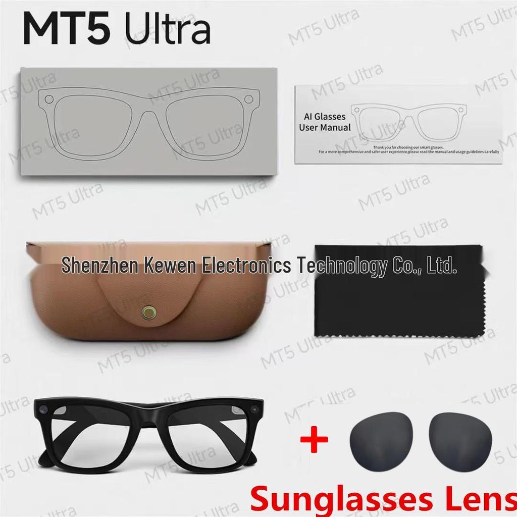 MT5Ultra AI Smart Glasses: Photo/Video, 8MP, Bluetooth Translation, Charging Included