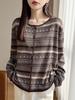 Petite A-line Casual Long-Sleeved Jacquard Knit Cardigan for Autumn/Winter 2026