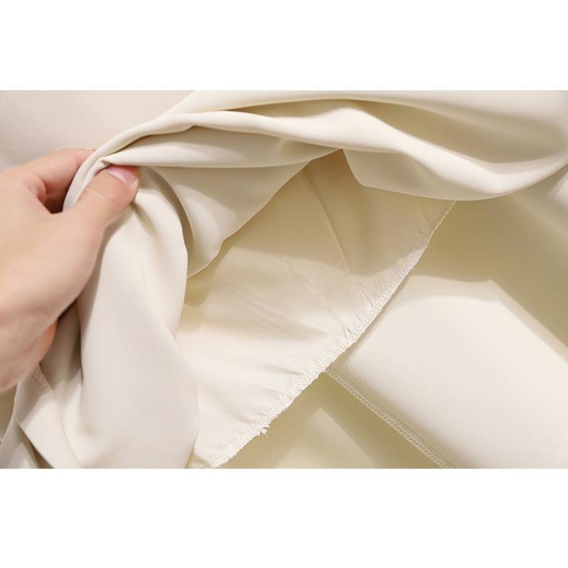 DIMANAF 2025 Plus Size Summer Elastic Skirts High Waist Casual Women Loose Long Skirt Pleated Fashion Vintage Maxi