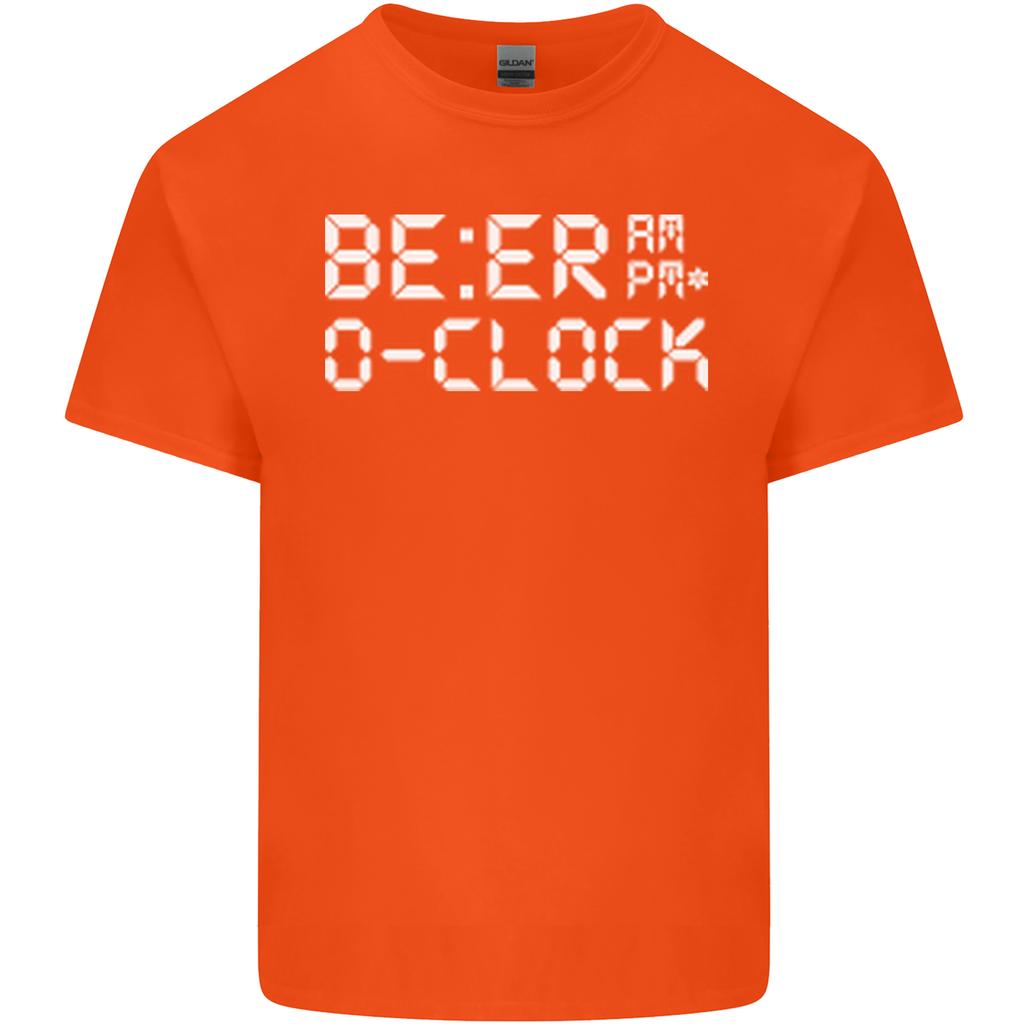 Beer OClock Funny Alcohol Drunk Humour Unisexs Light Cotton TShirt