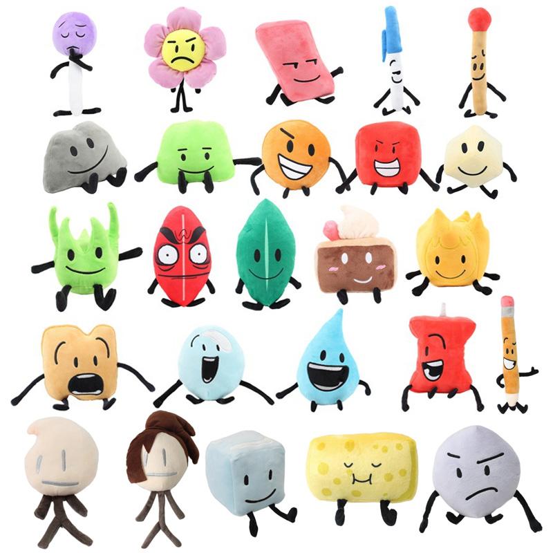 29 Style New Battle for Dream Island Plush Toy Leafy Firey Flower Waterdrop Bubble Cake Lollipop Plushie Pillow Doll Kids Gift