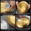304 Stainless Steel Round Korean BBQ & Buffet Plate - Small Fruit Dish