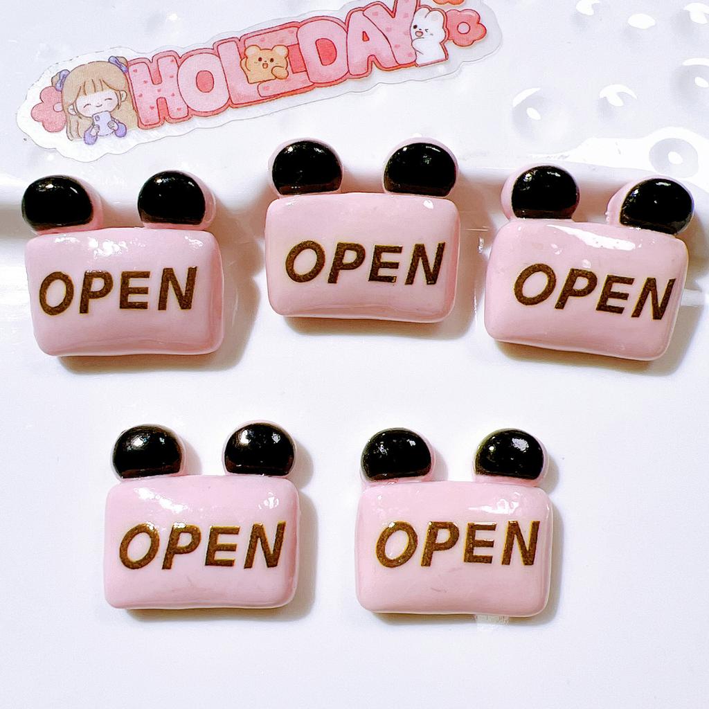 10 Pcs New Kawaii Cartoon Animal Pink Panda Spoonson Series Resin Scrapbook Diy Jewelry Children Gift Hairpin Accessories A86