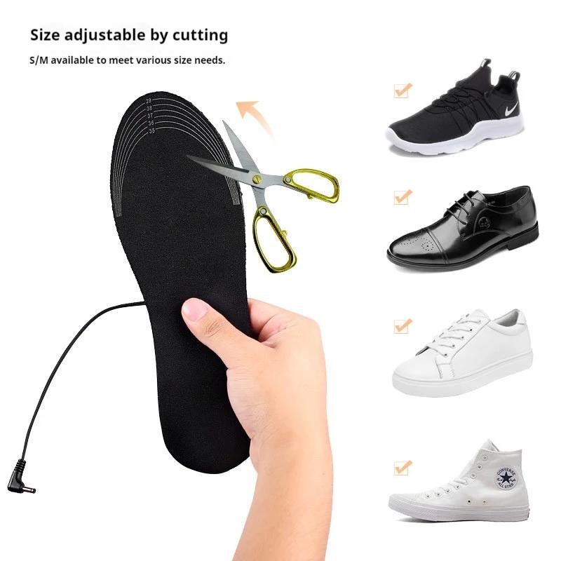 1Pair New High-quality USB Heating Insoles Winter Warm Insole Men Women Electrically Heated Shoe Sole Anti-slip Shoe Pads