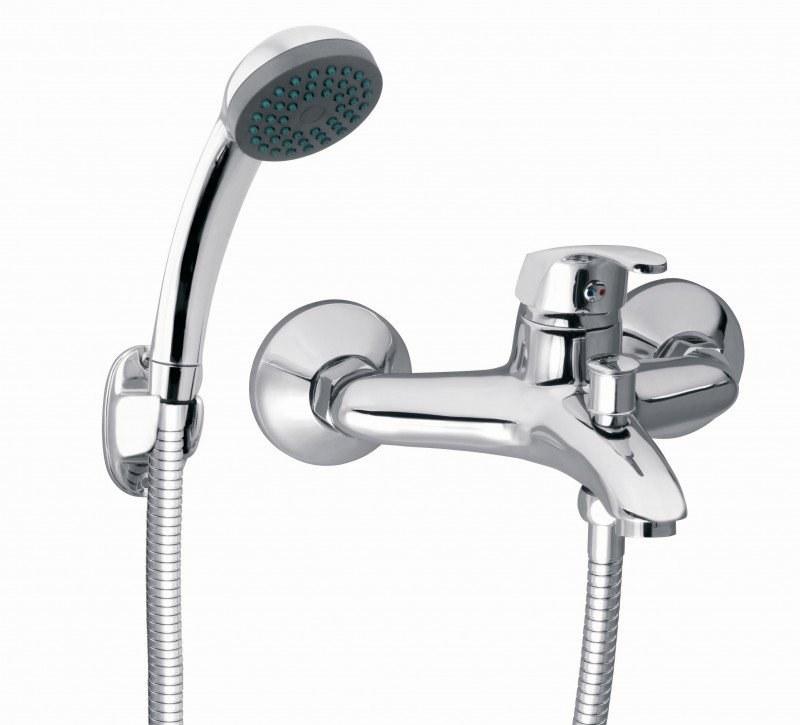 Basic wall-mounted bathtub faucet, chrome