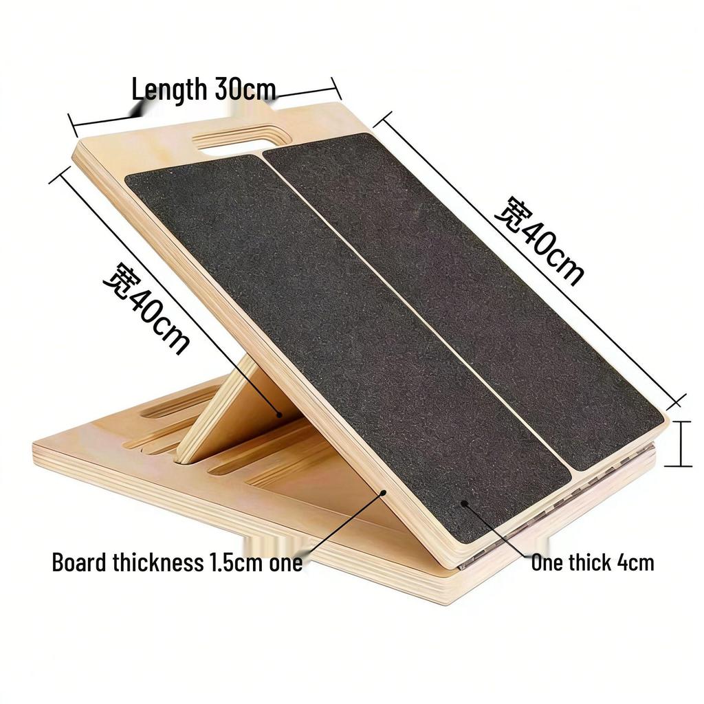Adjustable Wooden Incline Calf Stretcher Board for Home Fitness & Rehabilitation