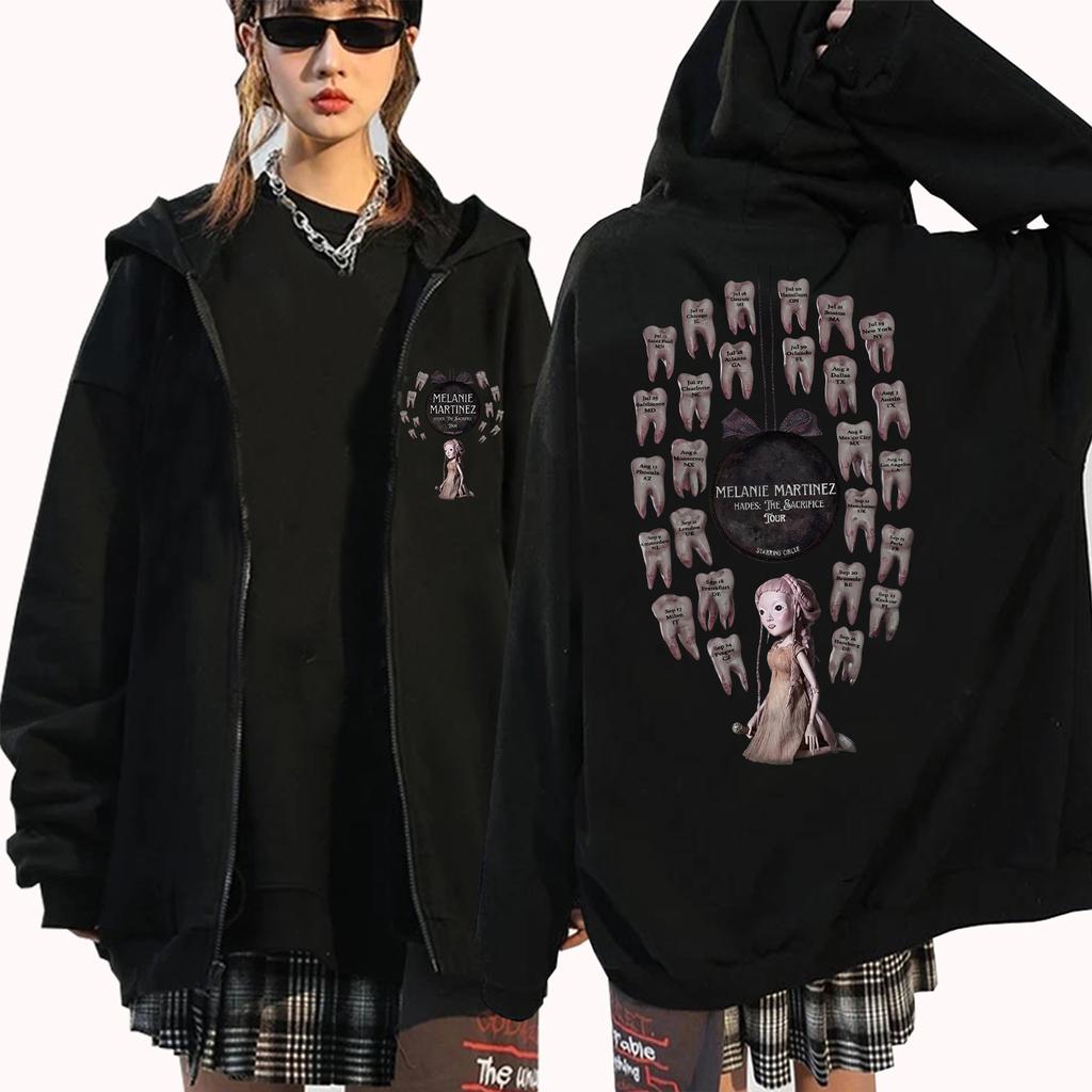 Melanie Martinez Hades The Sacrifice Tour Zipper Hoodie Man Woman Harajuku Pullover Zip Up Hoodie Tops