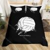 Volleyball Sport Bedding Set Sports Theme Duvet Cover King Queen Watercolor Volleyball Comforter Cover Ball Game Quilt Cover