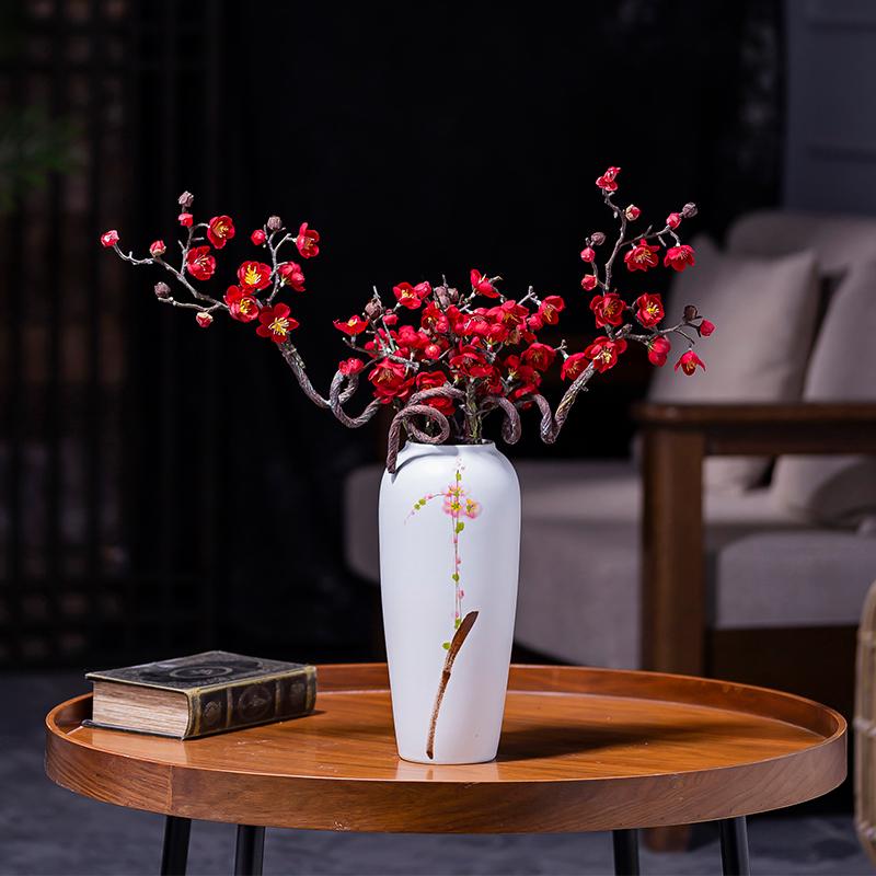 Modern Minimalist Ikebana Ceramic Vase for Living Room and Cabinet Decoration