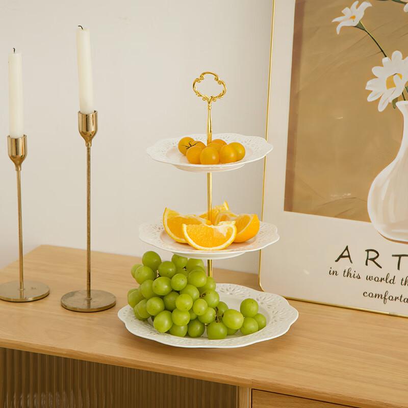 European Ceramic 3-Tier Dessert Stand
