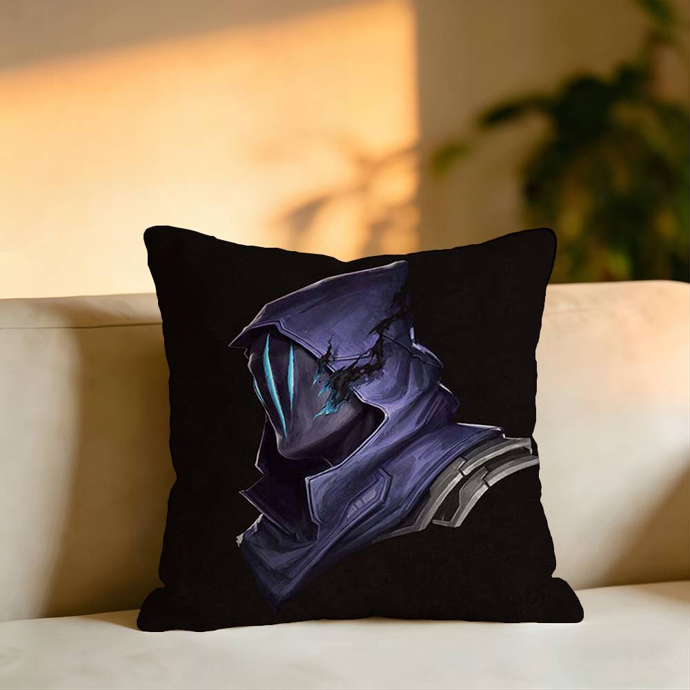 Hot Game Valorant OOmen Pillow Case Square DoubleSided Sofa Cushion Cover Bedroom Bedside Pillow