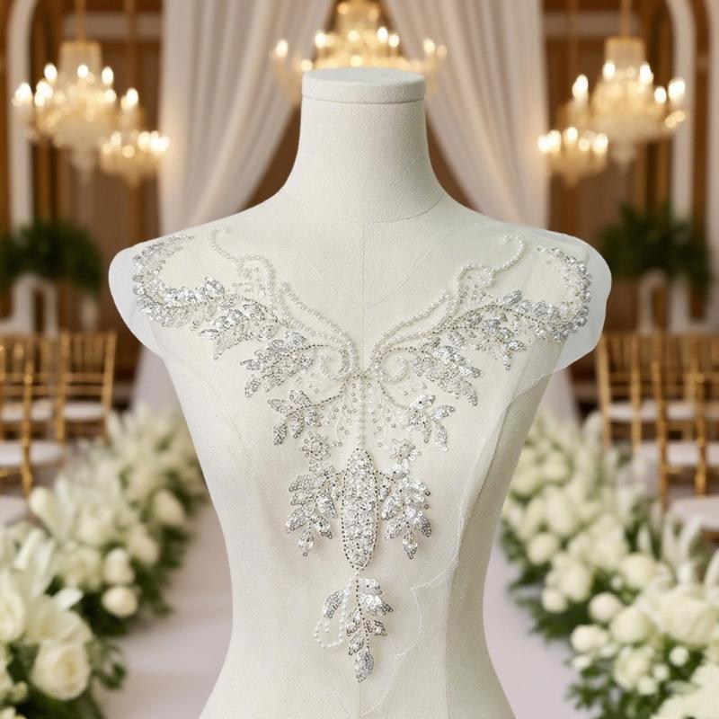 Multi Purpose Embroidered Wedding Collar Accessory High Quality Sequins Versatile For DIY Fashion