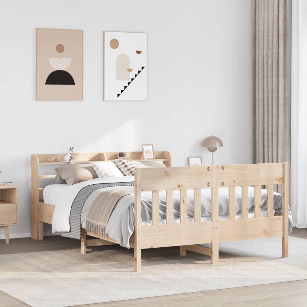 Solid Wood Bed without Mattress 160 x 200 cm Pine Wood