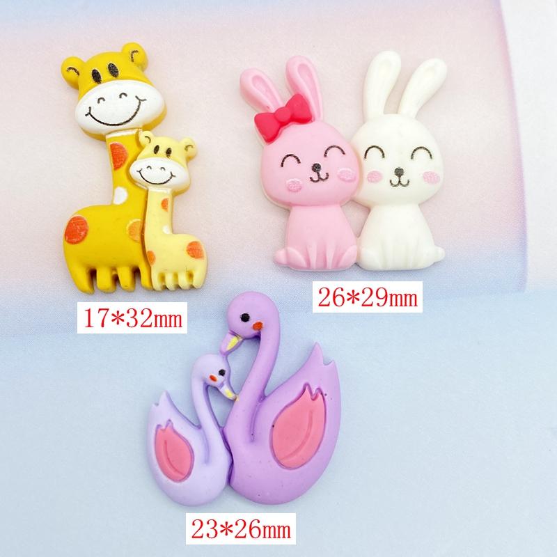 

10pcs Kawaii Resin Mini Animals Flatback Cabochon DIY Decorative Craft Scrapbooking Accesssory D70