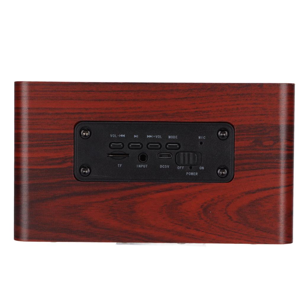 Wooden Speaker Retro Wireless Subwoofer Stereo Speaker for Home Tablet