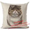 Cushion Cover Watercolor Cute Cat Printed Linen Pillow Cover Car Sofa Decorative Throw Pillows Home Decoration Pillowcase