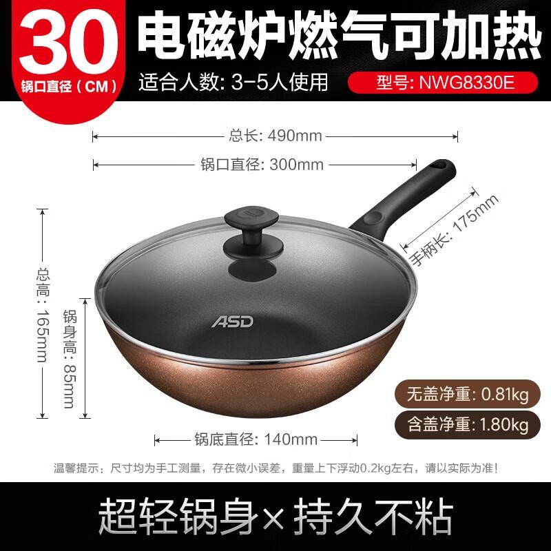 ASD Non-stick Flat Bottom Wok