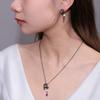 Freshwater Pearl Ruby Necklace Clavicle Chain Trendy Original Necklace 925 Silver Dark Style Skull Pendant for Women