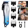 Professional Hair Clipper Mens Adjustable Length Hair Trimmer Corded Hair Cutting Kit for Home Use Red/Blue
