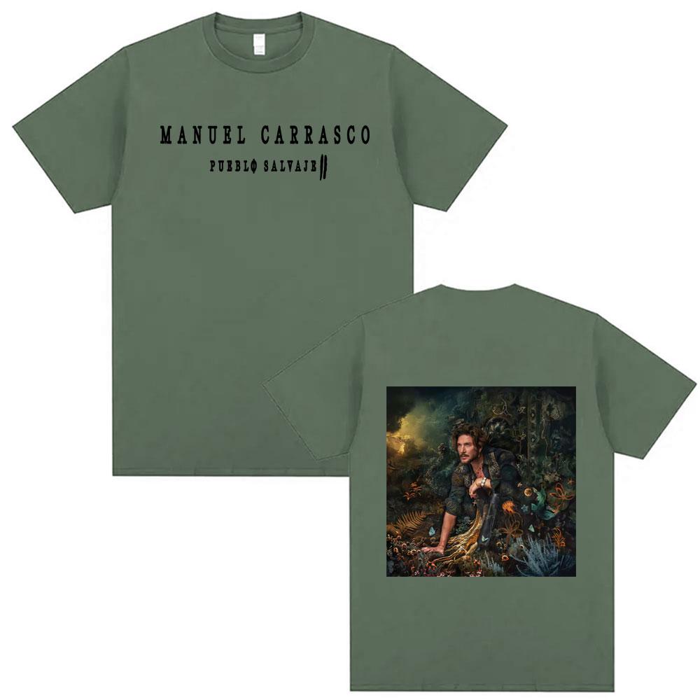 Rapper Unisexuel Carrasco Pueblo Salvaje Tour Graphic T Shirts Unisex Women Oversized Fashion Vintage T Shirt 100 Cotton Tshirt Tops