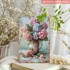 2D Flat, 2D Flat H Hydrangea Metal Tin Sign, 8x12inch Suitable for Living Room, Garden, Spring Decoration and Floral Theme Home