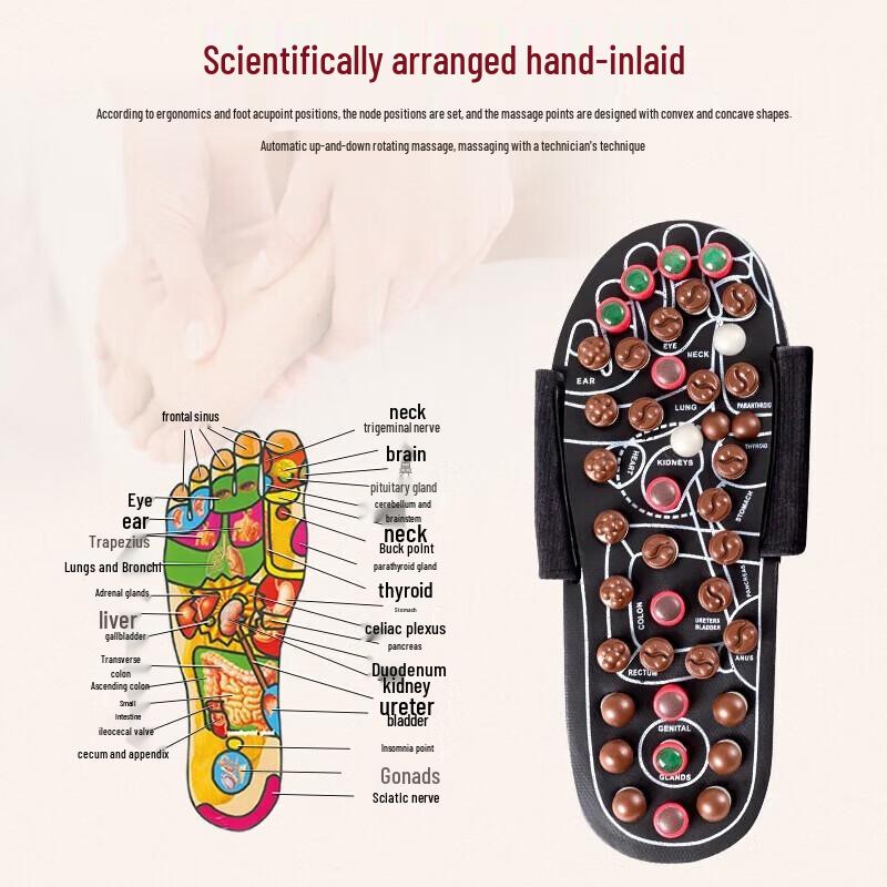 CLORIS M308 Upgraded Jade Acupoint Foot Massage Slippers CN plug (adapter included)