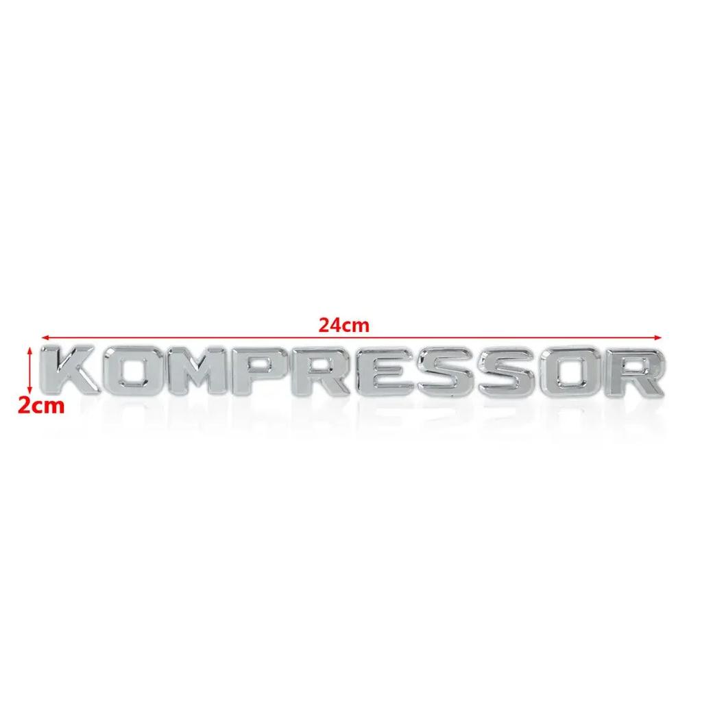 3D Chrome ABS Kompressor Letters Badge Emblem Rear Boot Sticker for Mercedes CLK SLK SL CLS ML GL A B C E S Class