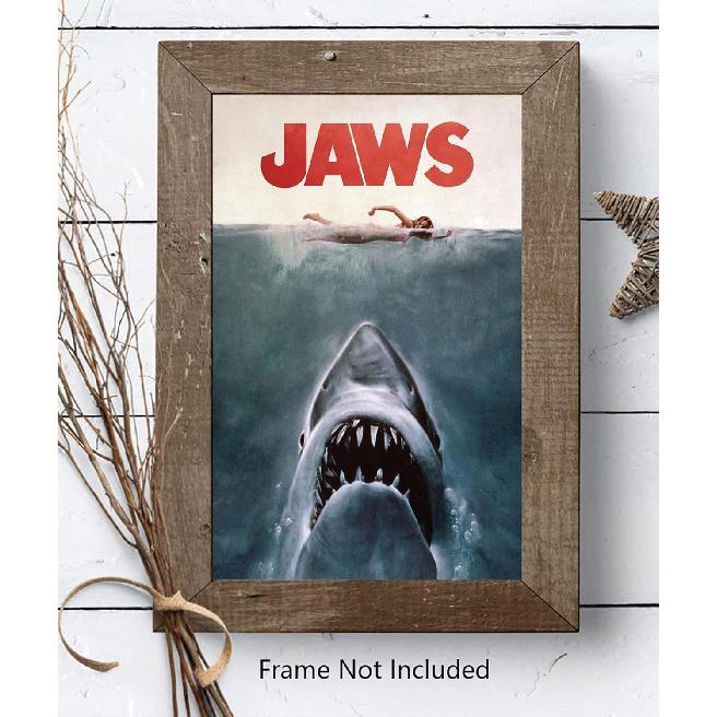 Christ-EZ Jaws - Movie Poster Cool Wall Decor Art Print posters for room aesthetic - Matte Poster Frameless Gift 11 x 17 inch(28cm x 43cm)
