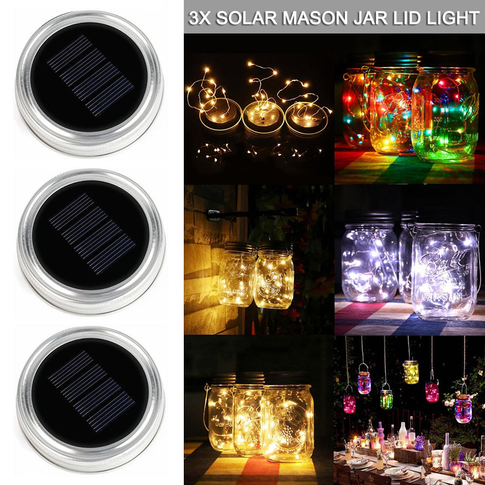 Festival 10LEDs LED Solar Kreativität Kappen Lichterketten für Hochzeit,Party