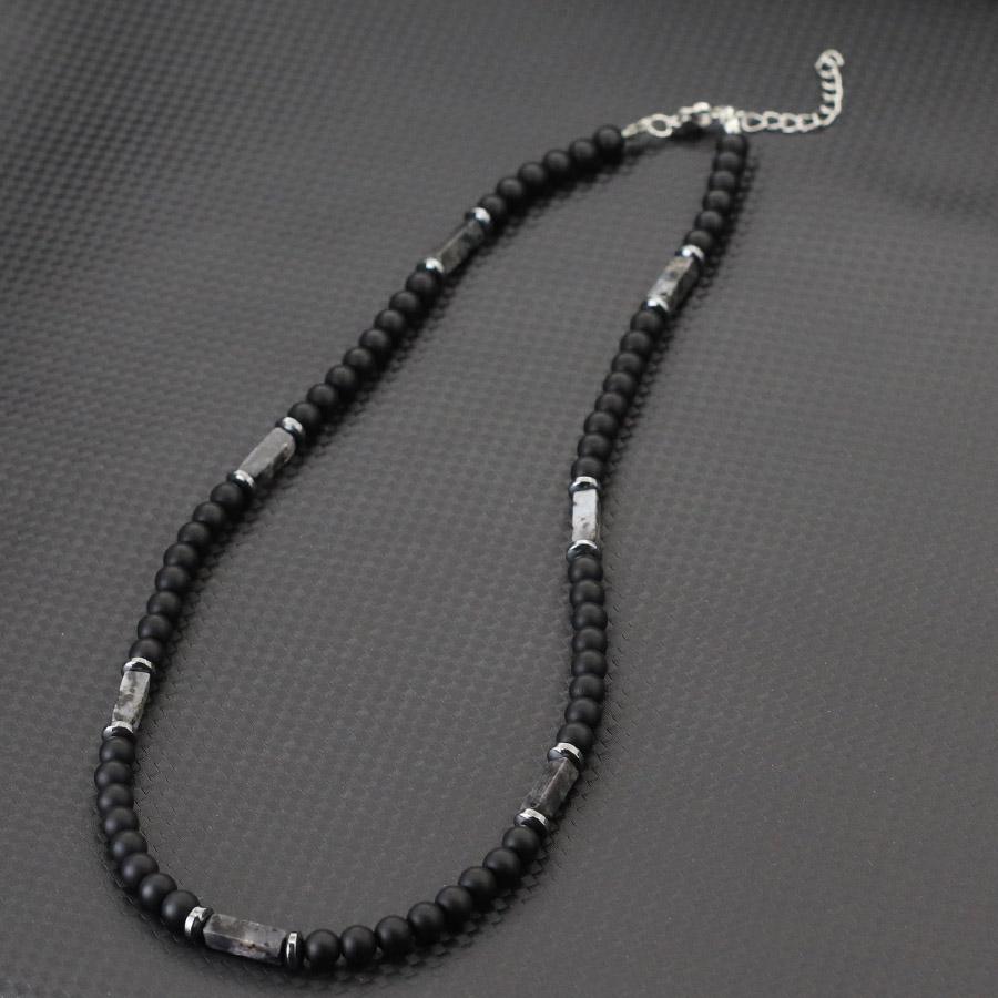 Collana Unica in Pietra Naturale da Uomo 19 Pollici Choker Corto Fibbia in Acciaio Inossidabile Perline Quadrate Occhio di Tigre Accessori per Ciclismo