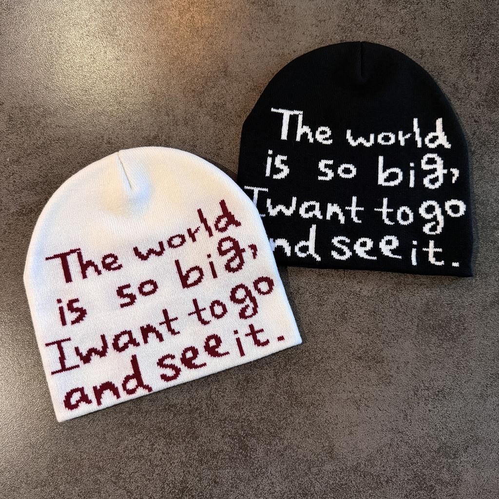 Letter Fashion Knit Cap For Unisex Winter Warmth And Windproof Sun Protection