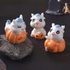 Cartoon Cute Halloween Loong Pumpkin Bat Mini Figurines Miniature Desktop Car Small Ornament DIY Decoration Accessories Gifts