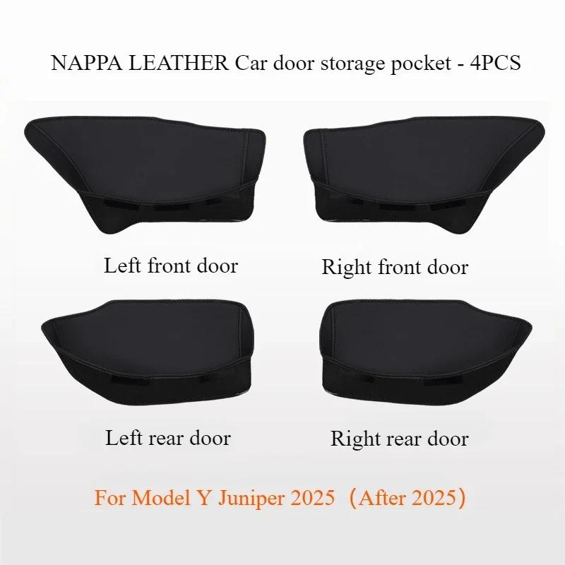 Anti Kick Pads for Tesla Model Y Juniper 2025 Whole Car Nappa Leather Interior Decoration Rear Seat Backrest Mats Accessories