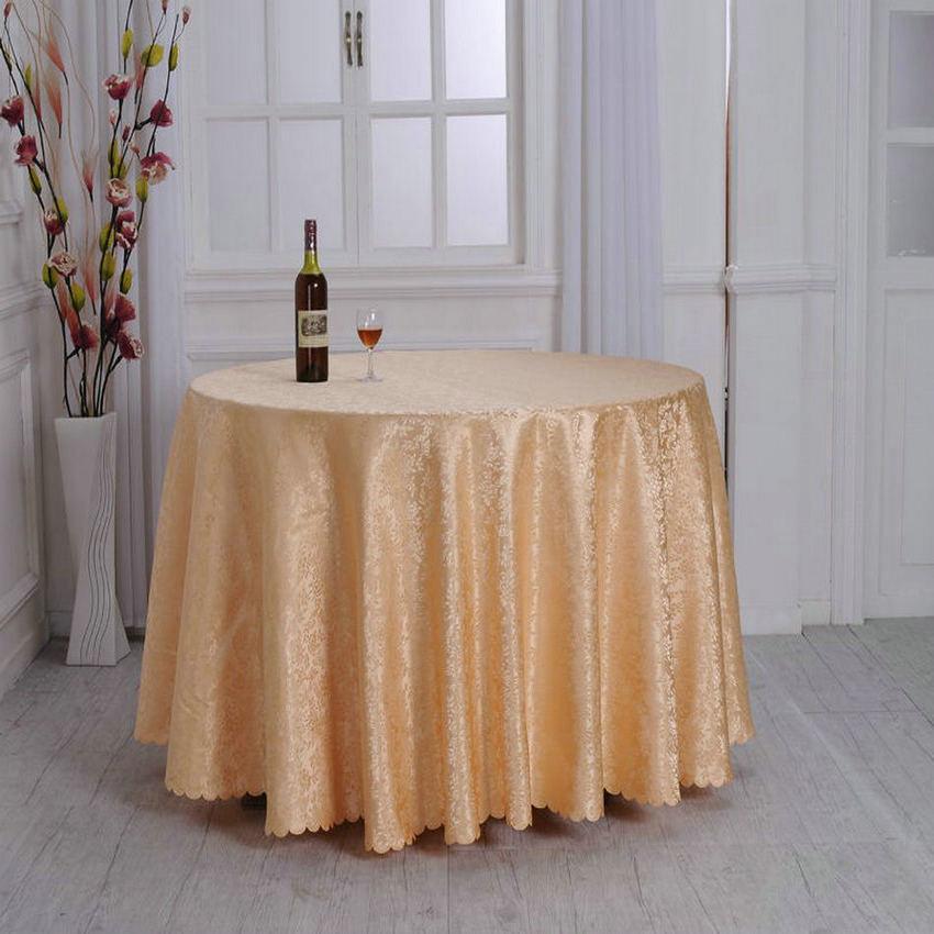 Hotel Tablecloth Restaurant Restaurant Large Stall Tablecloth Table Skirt Table Flag Burgundy Champagne Silver Gray Round Table