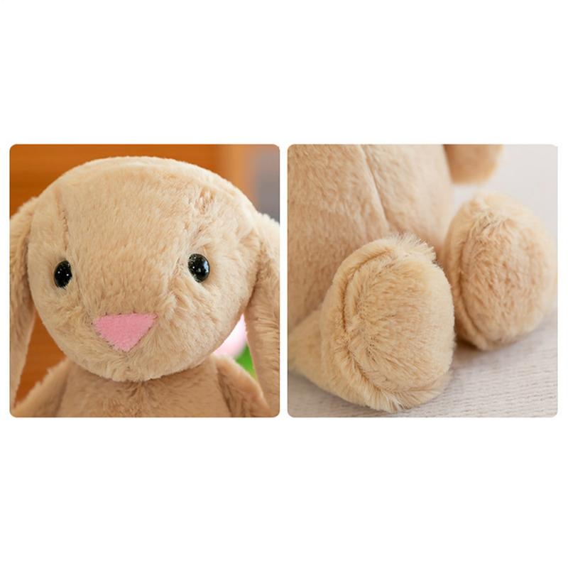 Cute Rabbit Plush Toy Soft Stuffed Long Ears Lop Bunny Doll Funny Baby's Sleeping Companion Delicate Home Decoration Kids Gifts