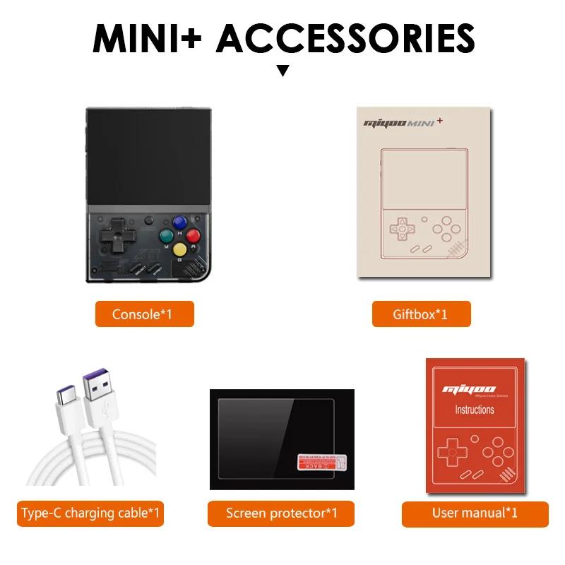 MIYOO Mini Plus Consola de jocuri portabilă retro portabilă V2 Mini+ Ecran IPS Consolă clasică de jocuri video Sistem Linux Cadou pentru copii
