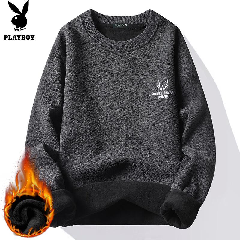 PLAYBOY Men's Plush Warm Knitted Sweater