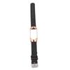 Smart Bracelet Band Smartwatch Wrist Band Leather Strap Metal Casing Anti Lost for Mi Band 6 5 NFC(Black Gold )