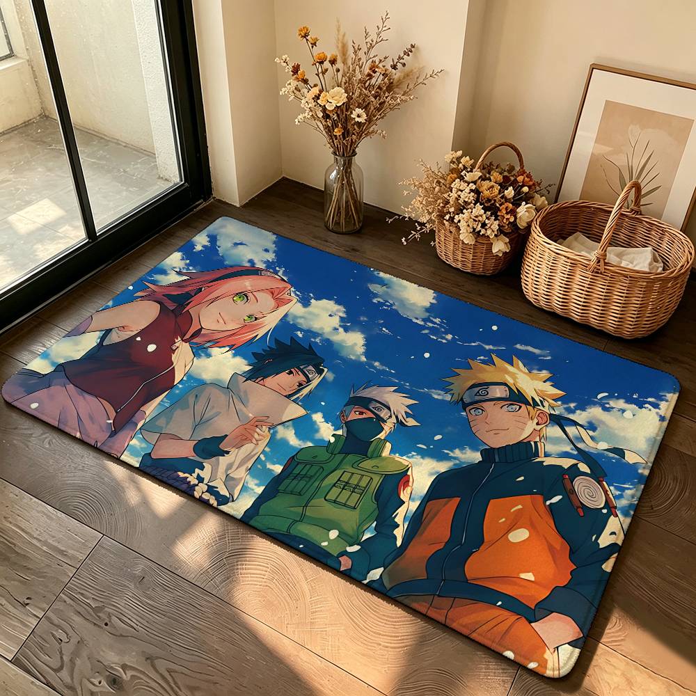 Anime N-Naruto-S Carpet Bathroom Anti-slip Mat Door Mat Home Decoration Mat Entrance Door Mat Scratch-resistant Door Mat