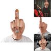 Scary Middle Finger Halloween Mask Latex Full Head Costume Party Prop Cosplay
