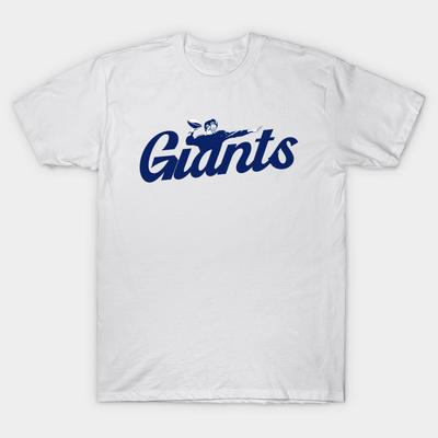 Asian Size Men Black Print T-shirt Giants Football Retro No-Cut Heat Transfer Print Cotton Tshirt