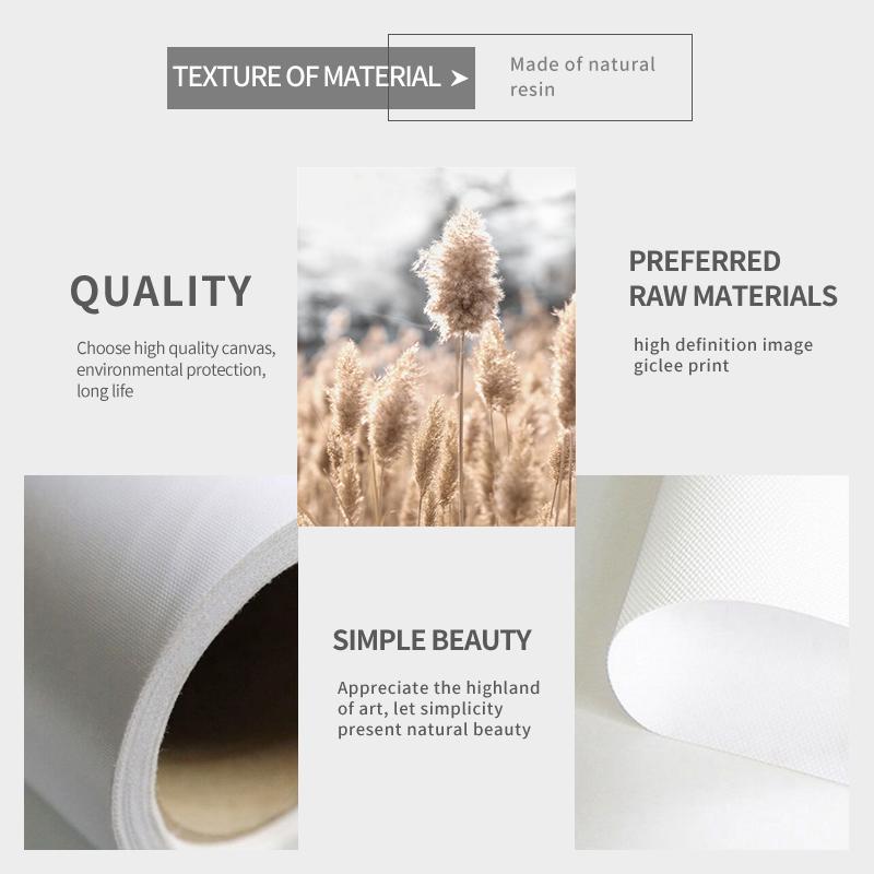 Trawa kwiat plakat na płótnie malarstwo beżowy Bohemia obraz na ścianę nowoczesny nadruk dekoracje domowe w stylu nordyckim wystrój salonu