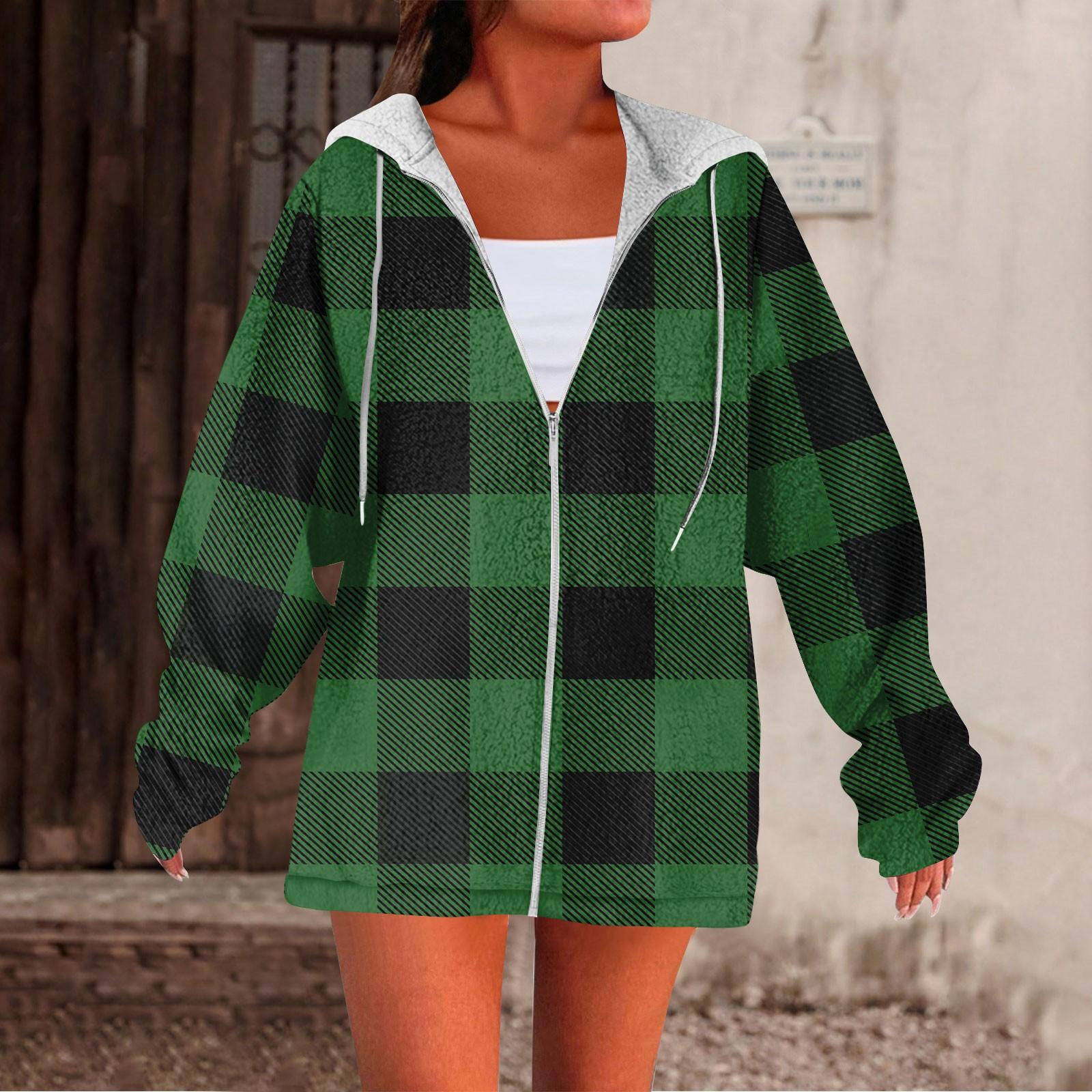 Женские повседневные толстовки с капюшоном, зимняя теплая флисовая подкладка, пуловер с капюшоном и длинным рукавом L темно-зеленого